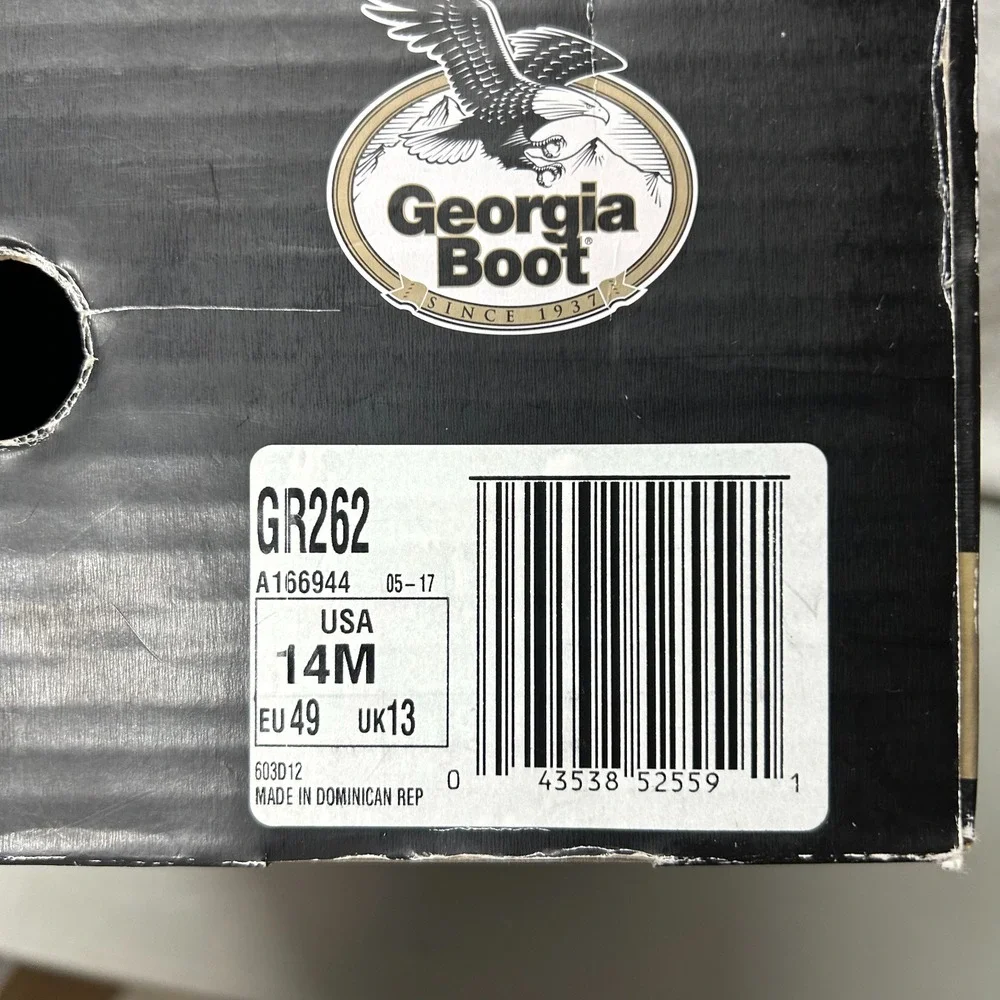 Georgia Boot Mens Size 14M Romeo Brown Leather Georgia Giant GR262 Ankle Boots